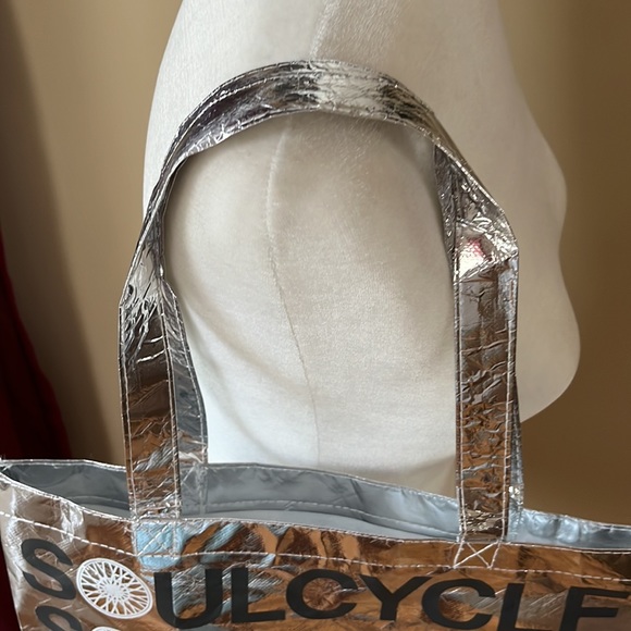 Soul Cycle Crinkle Reflective Tote Bag carry all - Picture 3 of 5